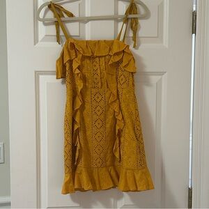 Majorelle Yellow Ruffled Sundress XS